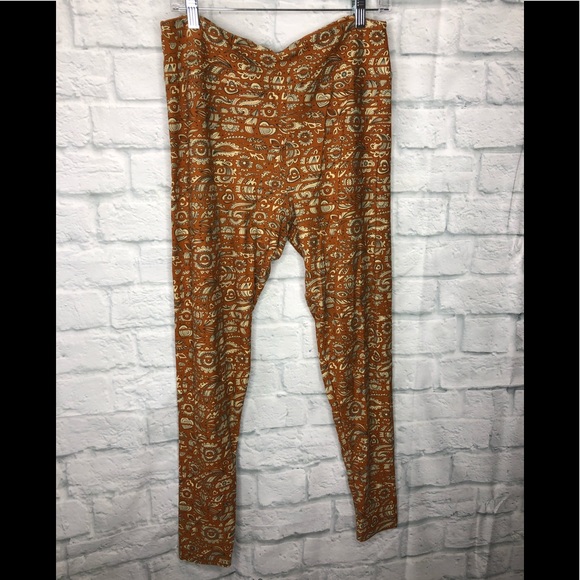Lularoe Leggings Tall And Curvy Floral Paisley - Picture 2 of 4